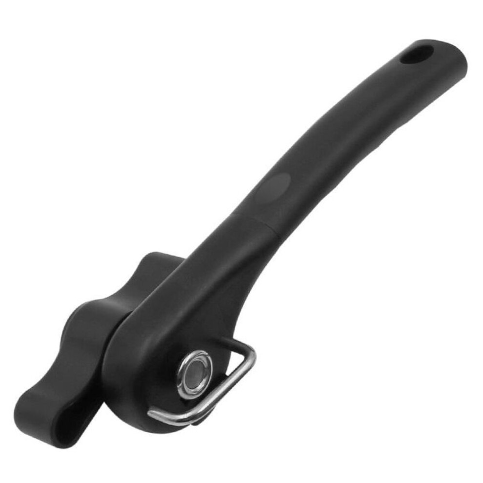 (black) 1pc Plastic Professional Kitchen Tool Safety Hand-actuated Can Opener Side Cut Easy Grip Manual Opener Knife For Cans Lid