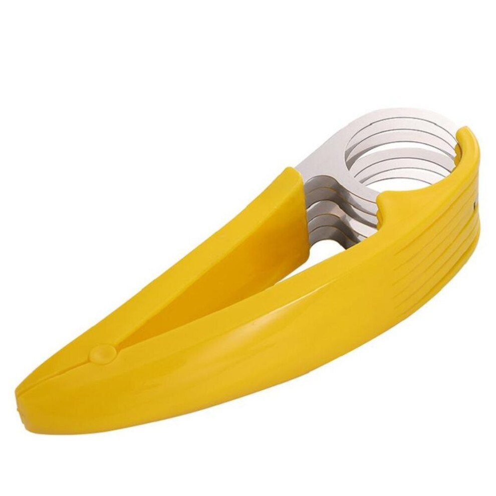 (as the picture) Kitchen Accessories Banana Slicer Fruit Vegetable Sausage Slicer Stainless Steel Banana Cutter Salad Sundaes Tools Cooking Tools