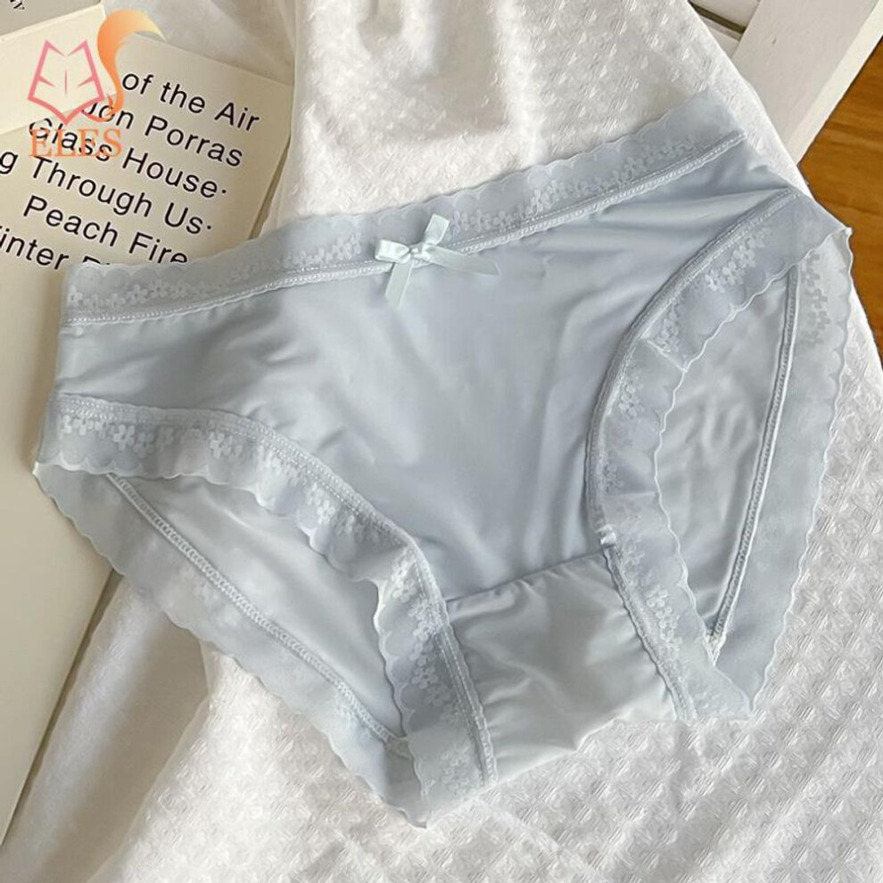 (blue, M) Women's Ice Silk Seamless Briefs