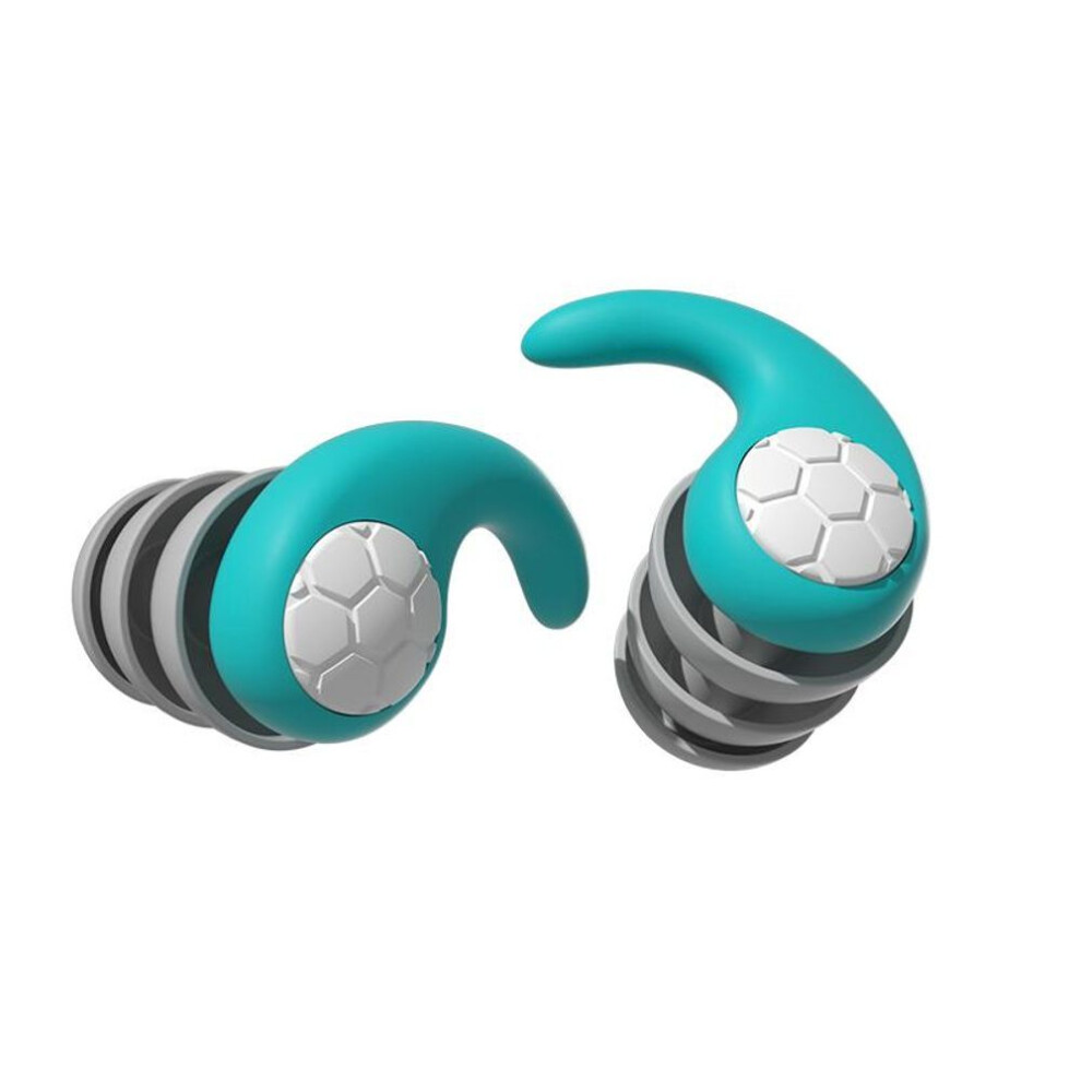 (green) 1 Pair Sleeping Ear Plugs Noise Reduction Soft Silicone Earplugs Waterproof Earplugs