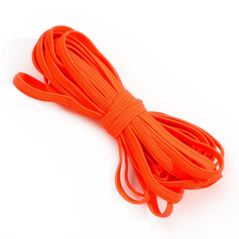 (orange) 5meter/roll Colorful Elastic Band Rope Rubber Ribbon Stretchy Band Elastic Line