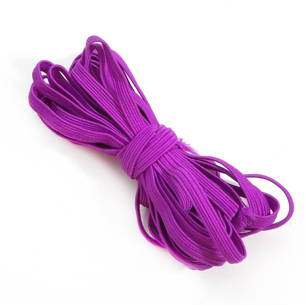 (deep,purple) 5meter/roll Colorful Elastic Band Rope Rubber Ribbon Stretchy Band Elastic Line
