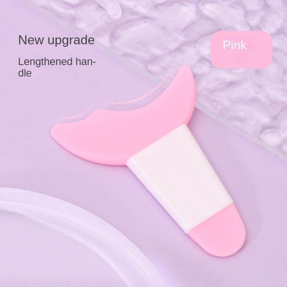 (pink) Silicone Eye Makeup Auxiliary Template Eyebrow Eyelash Eyeliner Application Tool Professional Multifunctional Eye Makeup Aid Reusable