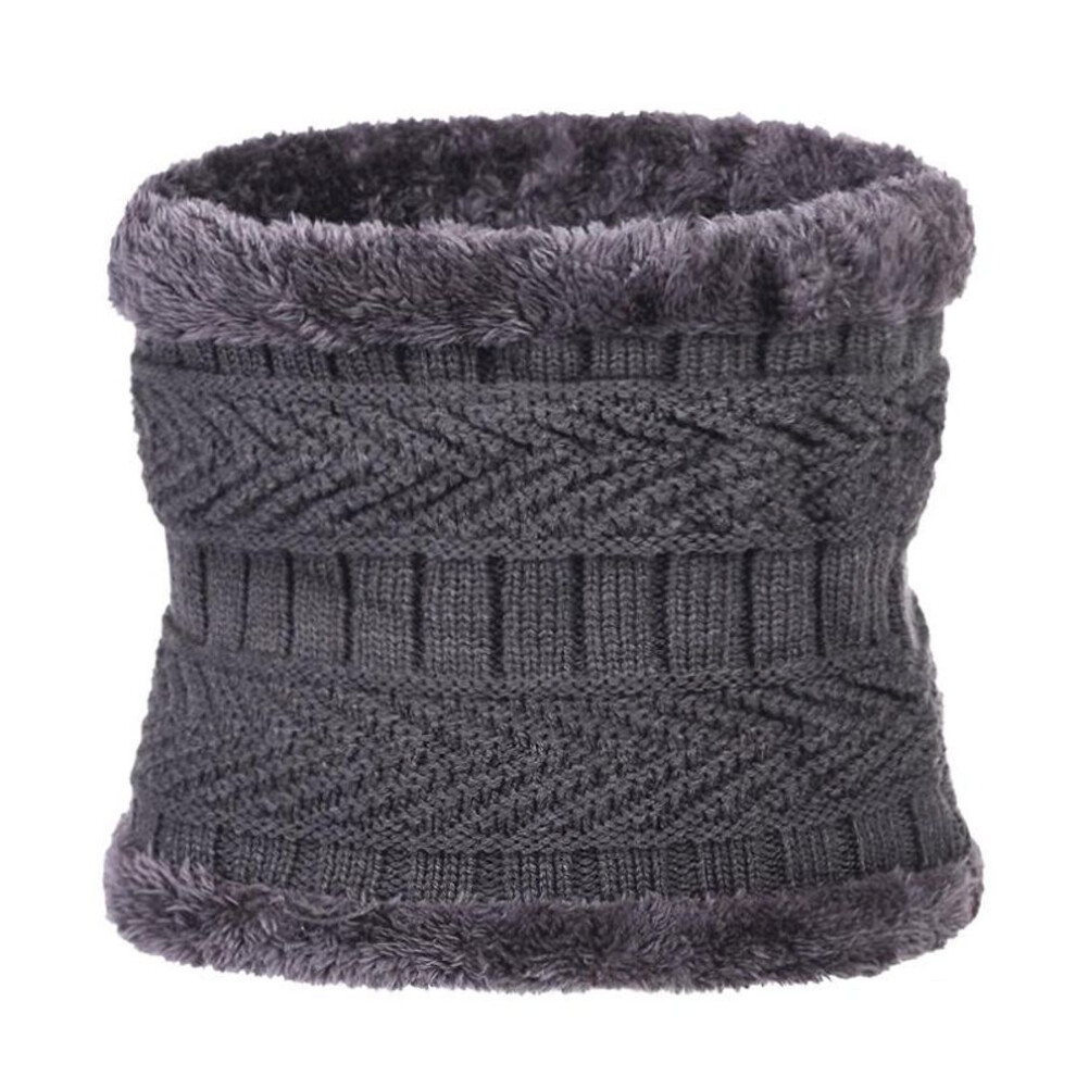 (dark gray) Winter Warm Hat Beanies Men&apos;s Hats Scarf Warm Breathable Wool Knitted Hat For Men Double Layers Cap