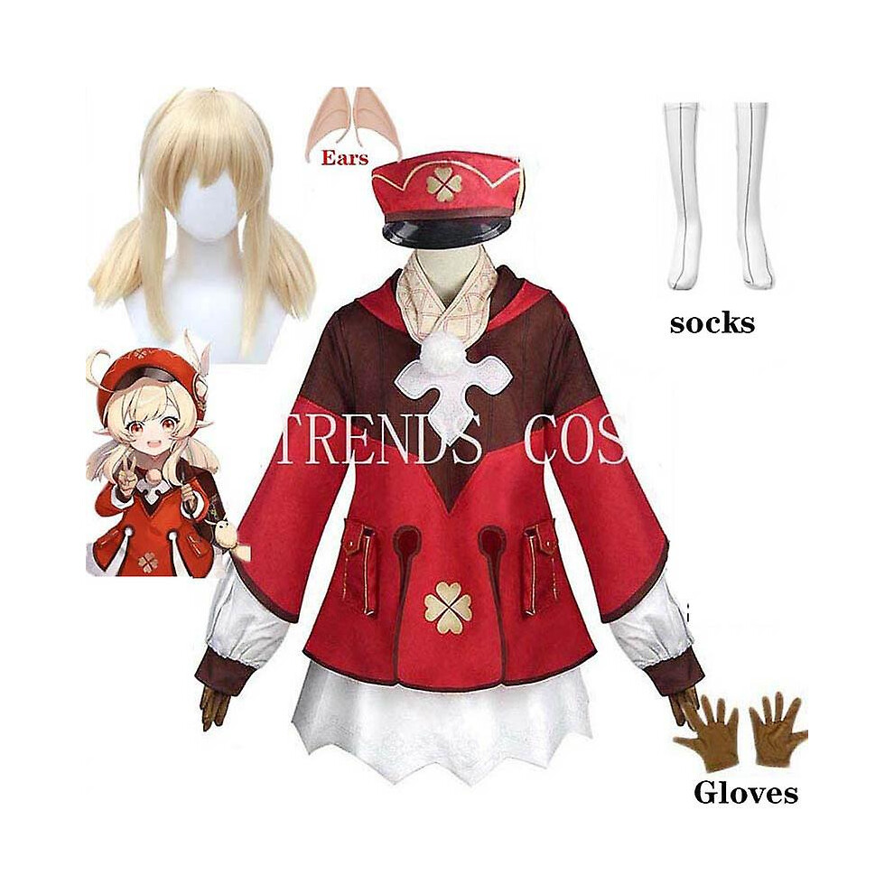(XXXL) Trends Cos Genshin Impact Klee Cosplay Costume Klee Outfits Dress