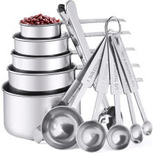 13-Piece Stainless Steel Measuring Cups and Spoons Set