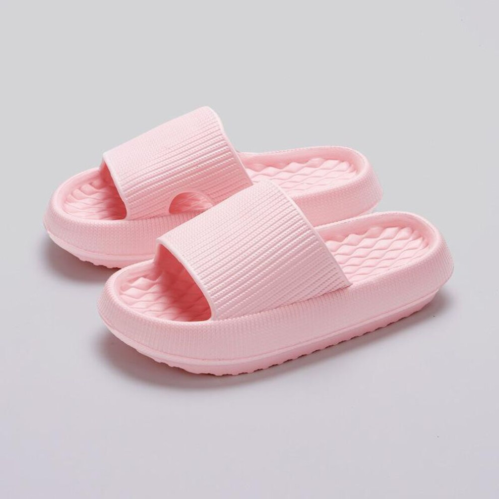 (pink, 36-37) New Thick Bottom Cloud Slippers Women Summer Lightweight Soft Sole Platform Sandals Woman Casual Non-slip Beach Shoes Slides