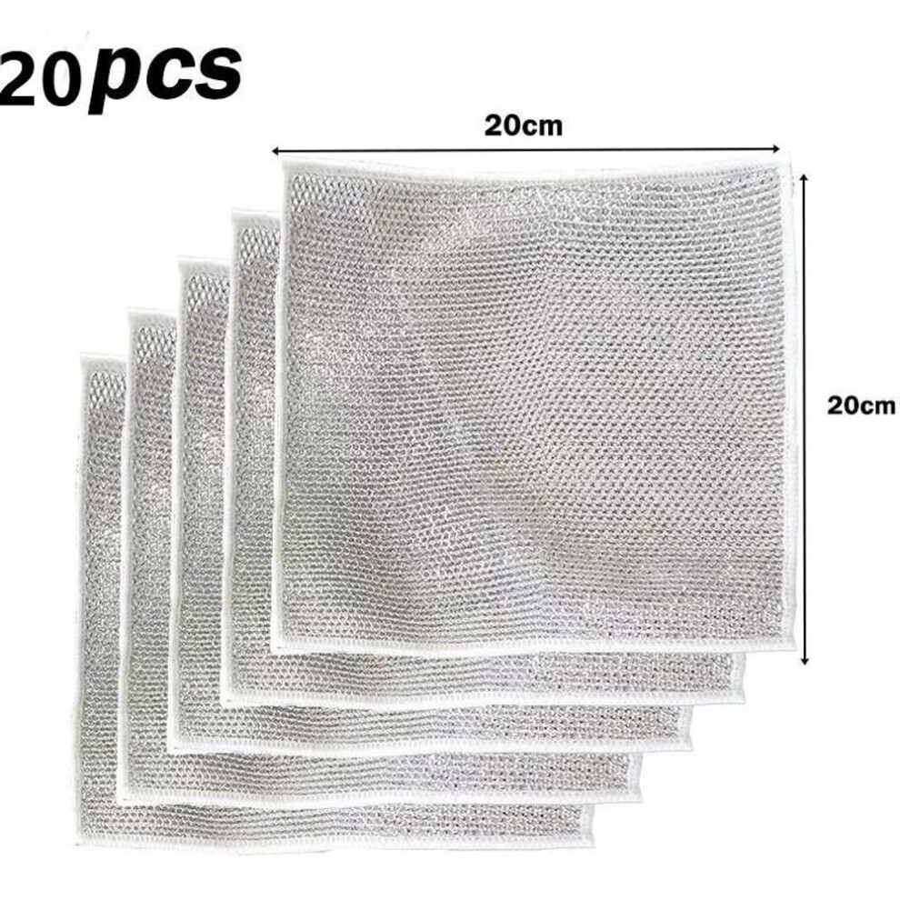 (20pcs) Napkin For Cleaning The Kitchen, A Magic Rag For Removing Rust, A Rag For Cleaning A Metal Steel Wire, A Universal Rag For Washing Dishes