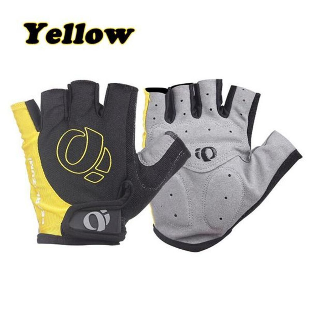 (yellow, L) 1 Pair Gel Half Finger Cycling Gloves   Road Bike Workout Gloves For Men And Women