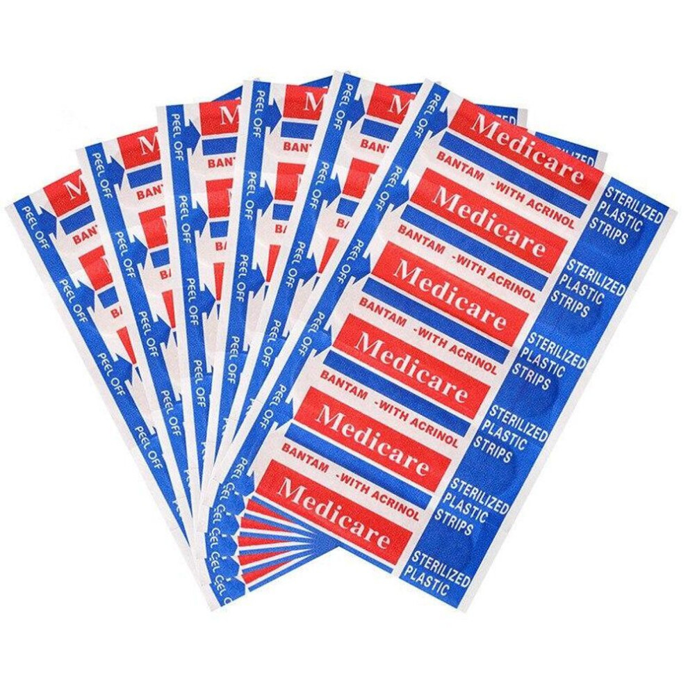 (as the picture) 100pcs Adhesive Plaster Wound Hemostasis Sticker Band First Aid Bandage Medical Herbal Band Aids Waterproof Breathable