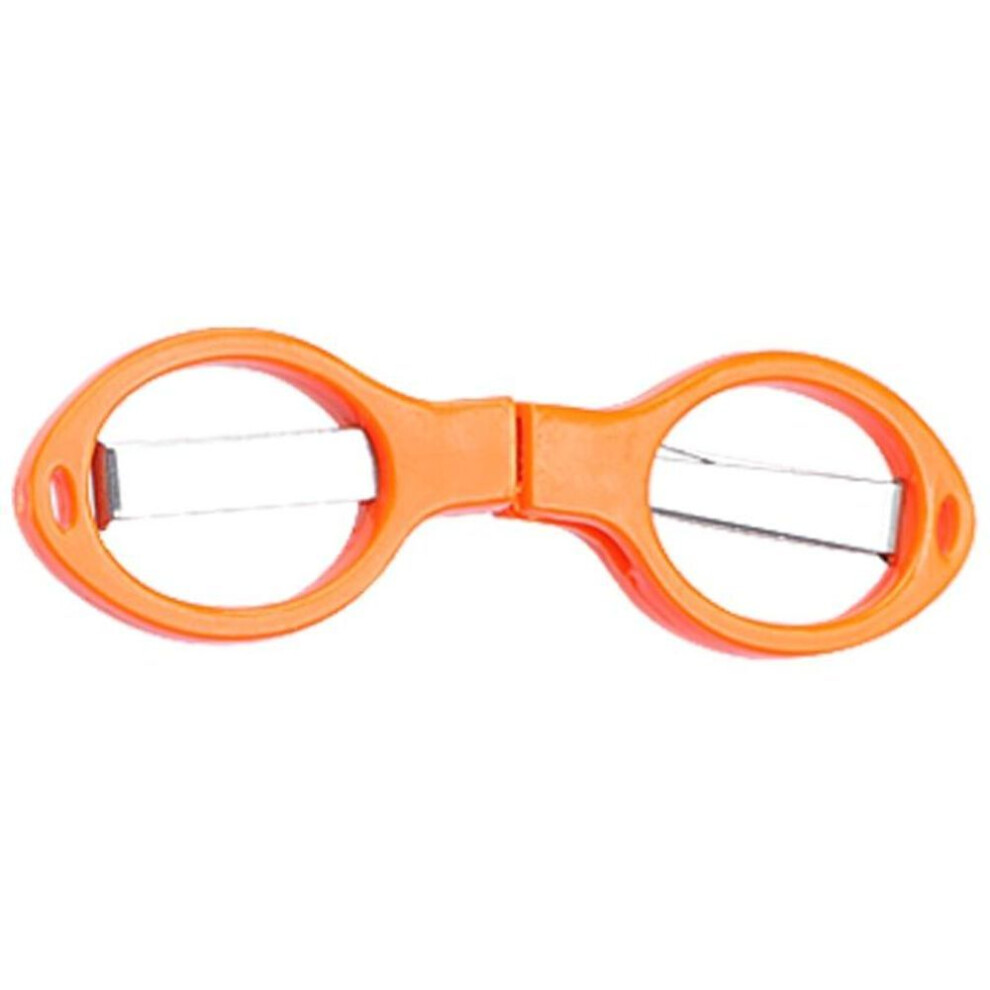 (orange) Cute Folding Scissor Creative Stationery Portable Manual Student Paper Scissors Paper Cutting Knife Classroom Learning Tools