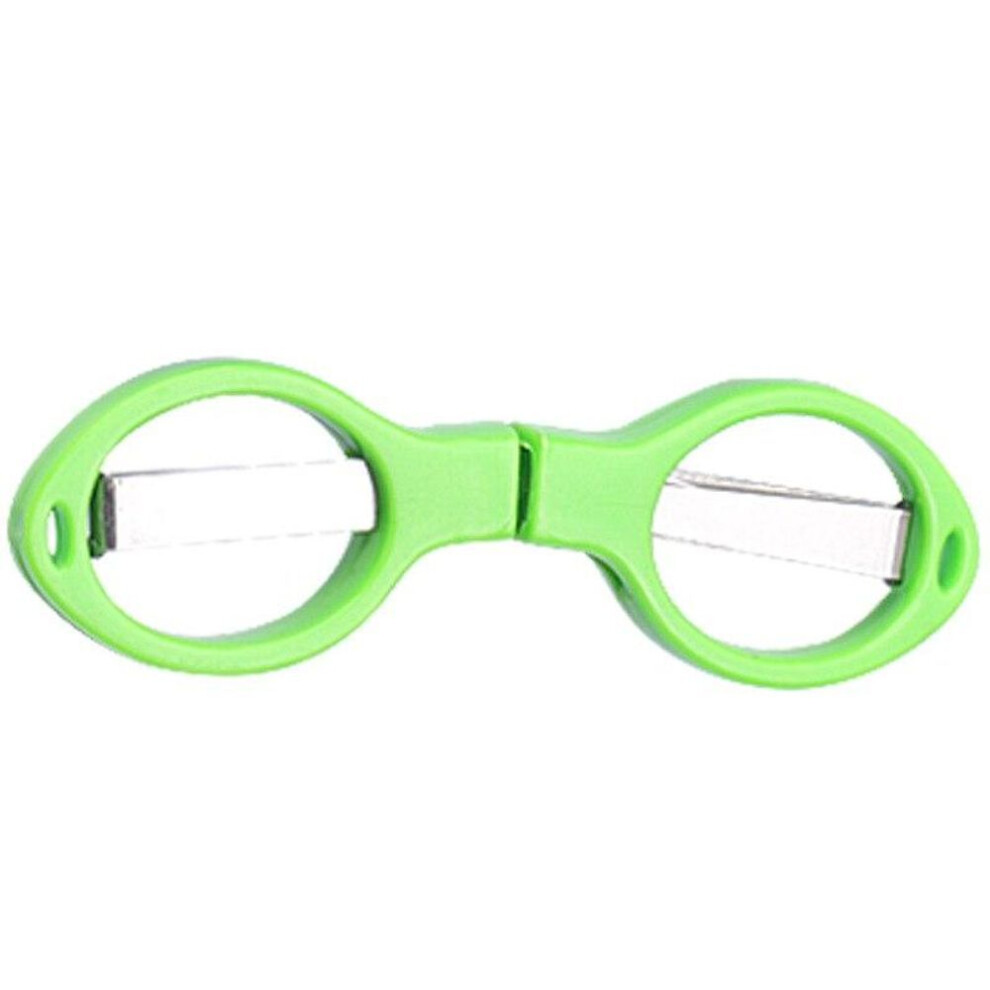 (green) Cute Folding Scissor Creative Stationery Portable Manual Student Paper Scissors Paper Cutting Knife Classroom Learning Tools