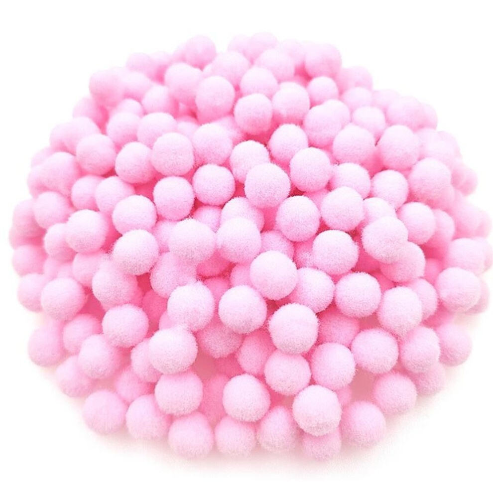 (pink, 10mm) Soft Pompom Fluffy Handmade Material Plush Ball Pompones Multicolor Diy Sewing Craft Kids Toy 10/15mm Wedding Decor Jewelry Accessories