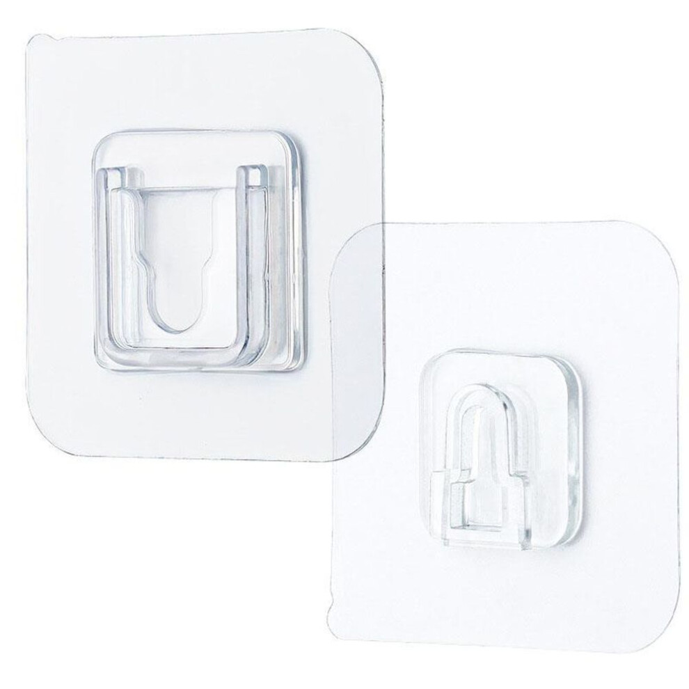 (as the picture) 6x6cm Double-sided Adhesive Wall Hooks Hanger Strong Transparent Hooks Suction Cup Sucker Wall Storage Holder For Kitchen Bathroo