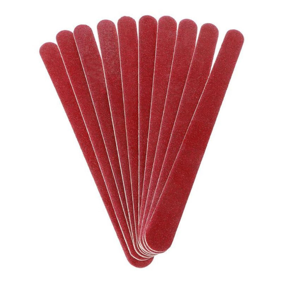 10pcs Nail Art Manicure Buffer Sanding Files Wood Crescent Sandpaper Grit Side Nail Art Tool Double Sided Thick Stick