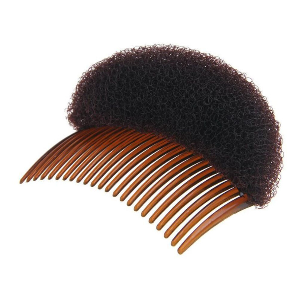 (brown) Women Lady Hair Styling Clip Stick Fluffy Maker Braid Tool Hair Accessories Fashion Comb