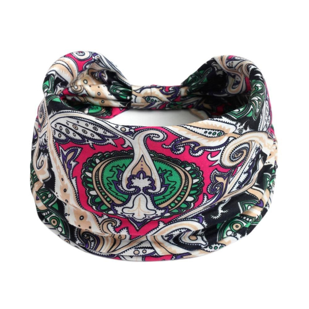 (57) New Boho Cotton Wide Headband For Women Cashew Leopard Flower Print Turban Headwrap Knot Hairband Bandana Girls Hair Accessories