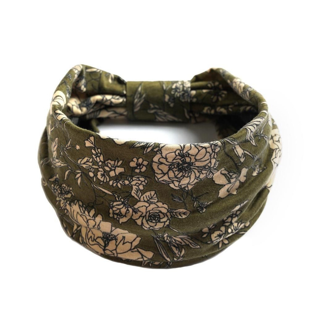 (1) New Boho Cotton Wide Headband For Women Cashew Leopard Flower Print Turban Headwrap Knot Hairband Bandana Girls Hair Accessories