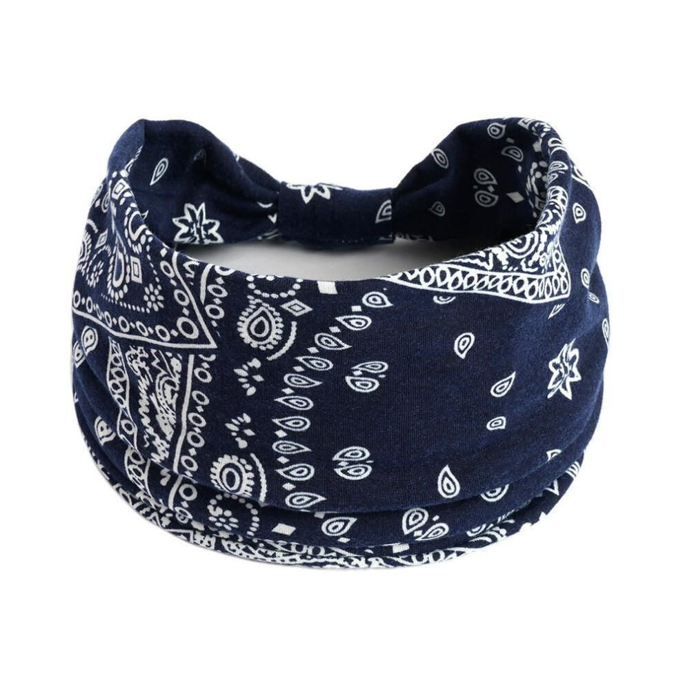 (53) New Boho Cotton Wide Headband For Women Cashew Leopard Flower Print Turban Headwrap Knot Hairband Bandana Girls Hair Accessories