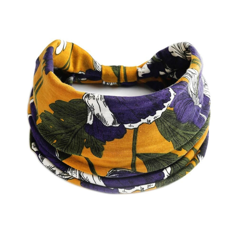 (11) New Boho Cotton Wide Headband For Women Cashew Leopard Flower Print Turban Headwrap Knot Hairband Bandana Girls Hair Accessories