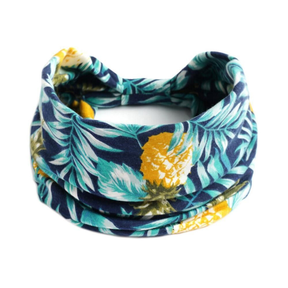 (25) New Boho Cotton Wide Headband For Women Cashew Leopard Flower Print Turban Headwrap Knot Hairband Bandana Girls Hair Accessories