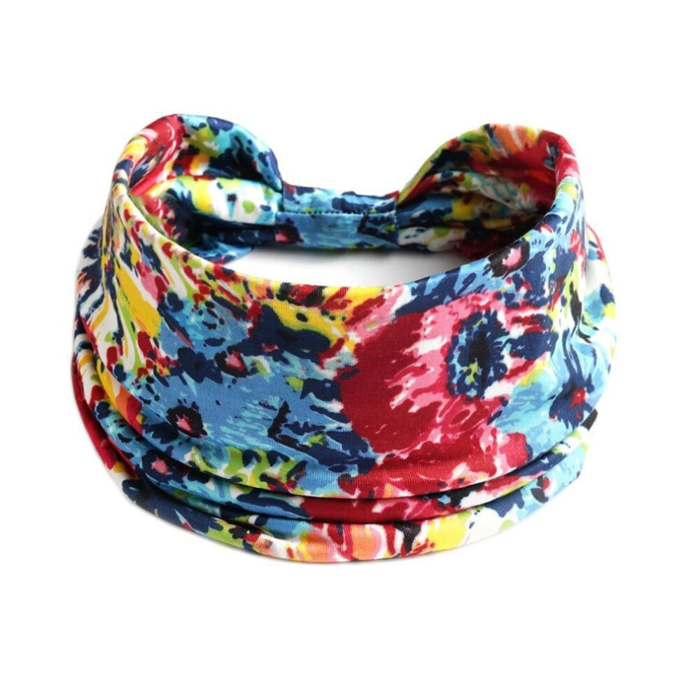 (23) New Boho Cotton Wide Headband For Women Cashew Leopard Flower Print Turban Headwrap Knot Hairband Bandana Girls Hair Accessories