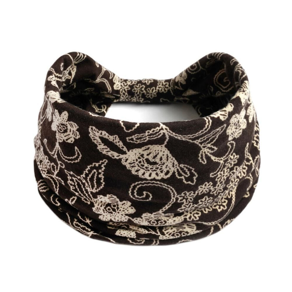 (46) New Boho Cotton Wide Headband For Women Cashew Leopard Flower Print Turban Headwrap Knot Hairband Bandana Girls Hair Accessories