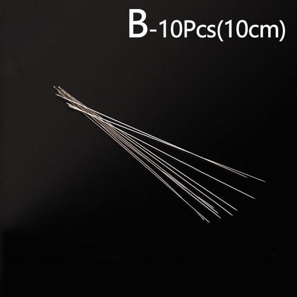 (10cm) 10PCS Beaded Needle Metal Pin Threading String Jewelry Making Tools High Quality