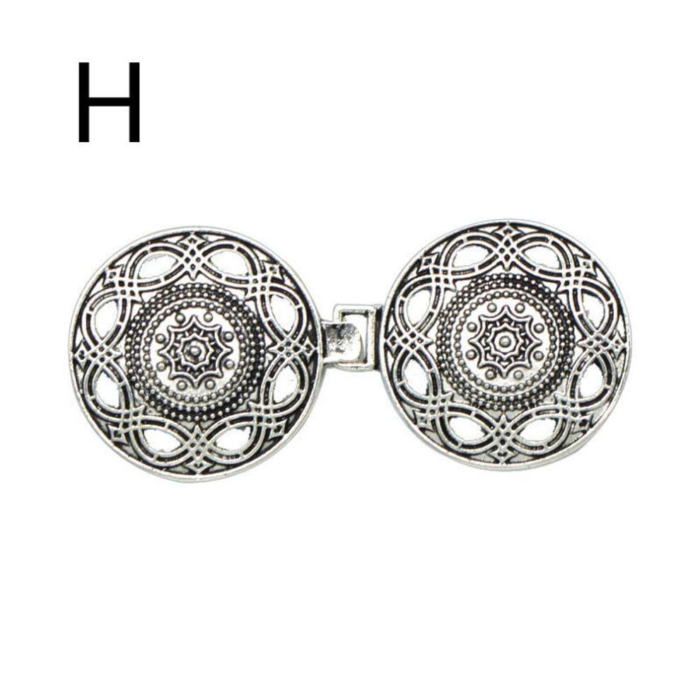 (H) 1pair Cardigan Clip Cloak Clasp Fasteners Mini Alloy Buckle Sewn On Clothes Cheongsam