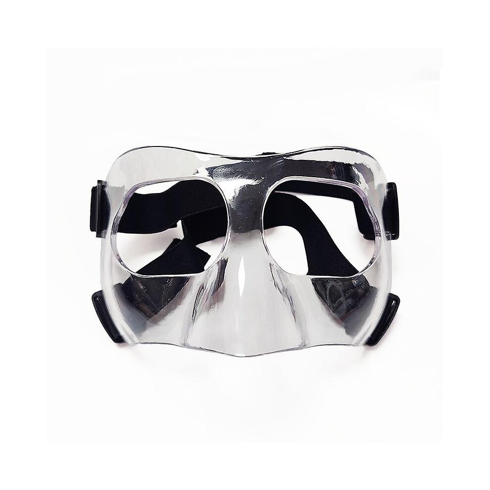 (white) Sports Nose Helmet Basketball Mask Nose Guard Face Shield Protective Mask With Adjustable Elastic Strap Anti-collision Equipment