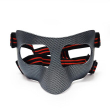 (grey-black) Sports Nose Helmet Basketball Mask Nose Guard Face Shield Protective Mask With Adjustable Elastic Strap Anti-collision Equipment