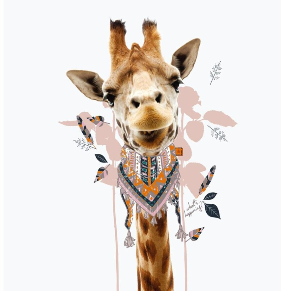 (gold, 50x70cm no frame) Giraffes With Sunglasses Funny Art Posters And Prints Black And White Animals Canvas Paintings On The Wall Art Pictures Cuadros