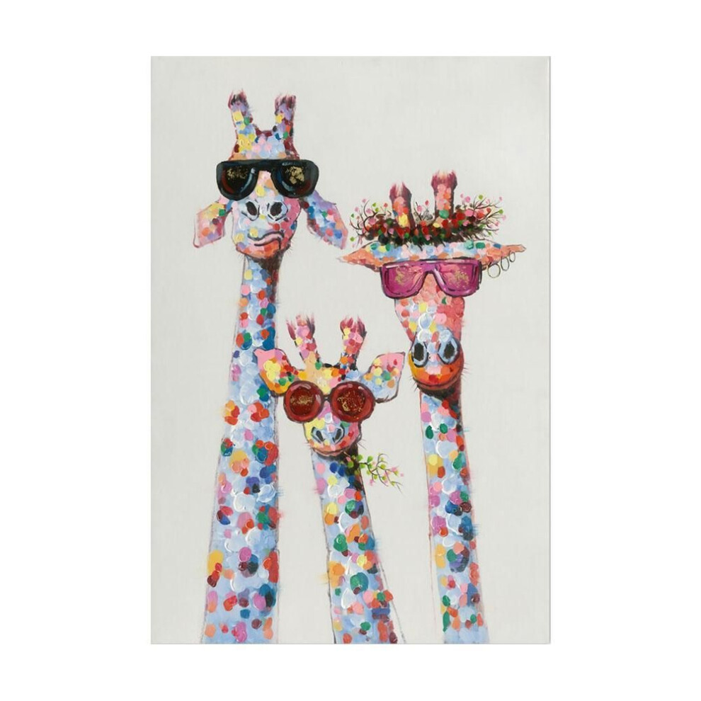 (navy blue, 30x40cm no frame) Giraffes with Sunglasses Funny Art Posters And Prints Black And White Animals Canvas Paintings on the Wall Art Pictures Cuadros