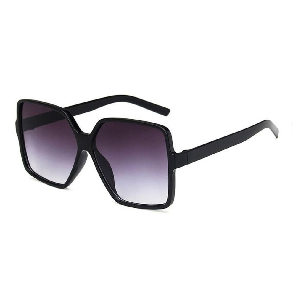 (grey) New Retro Big Square Sun Glasses Women Men Oversized Sunglasses Ladies Sunglasses