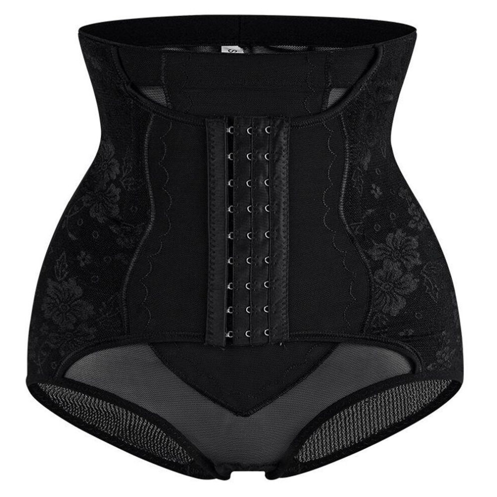 (black, XXL) Flarixa 2 In 1 Waist Body Shaping Underwear Hip And Abdomen Seamless Body Shaping Clothes High Waist Postpartum Slimming Briefs