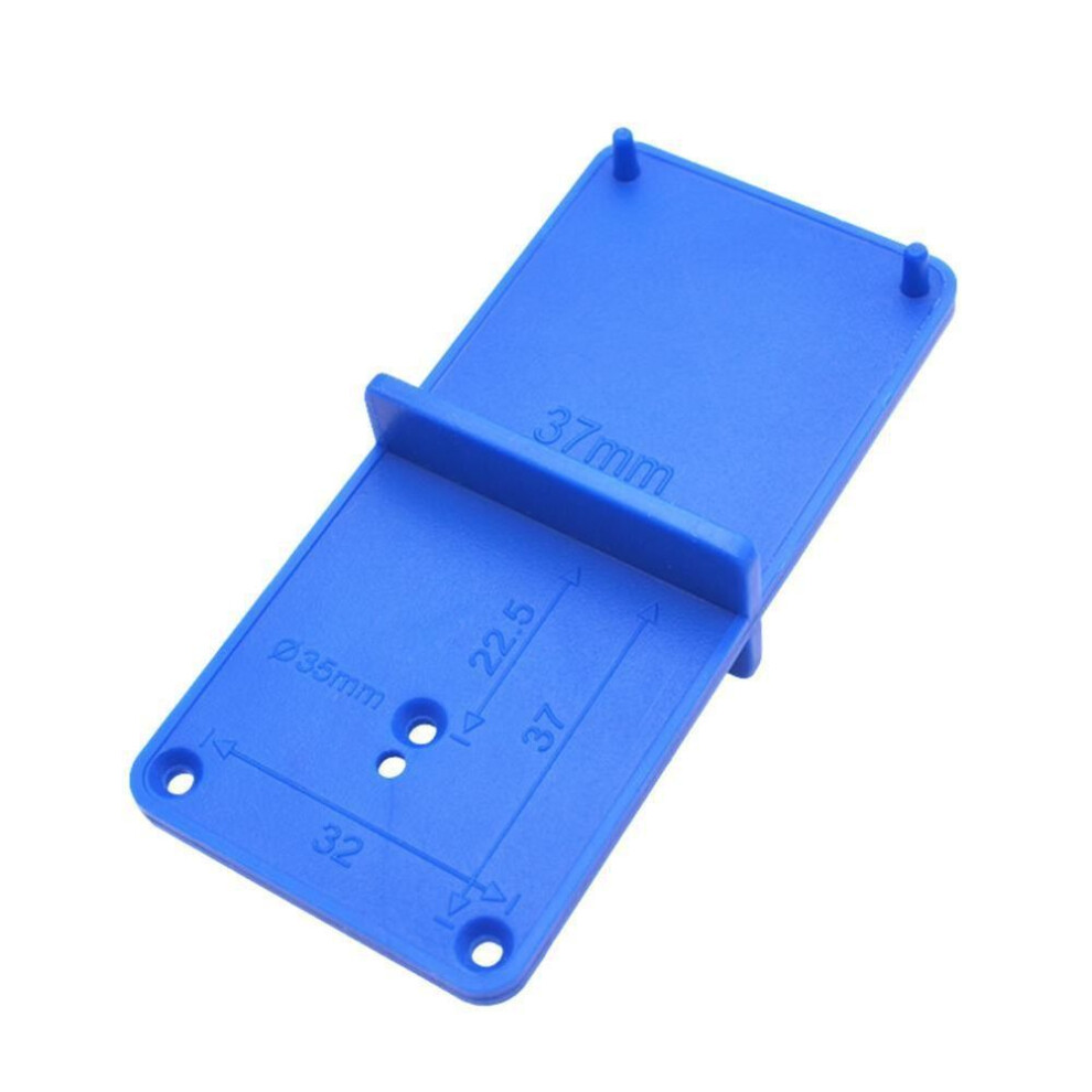 (blue) 35/40mm Woodworking Punch Hinge Drill Hole Opener Locator Guide Drill Bit Hole Tools Door Cabinets Diy Template Woodworking Tool