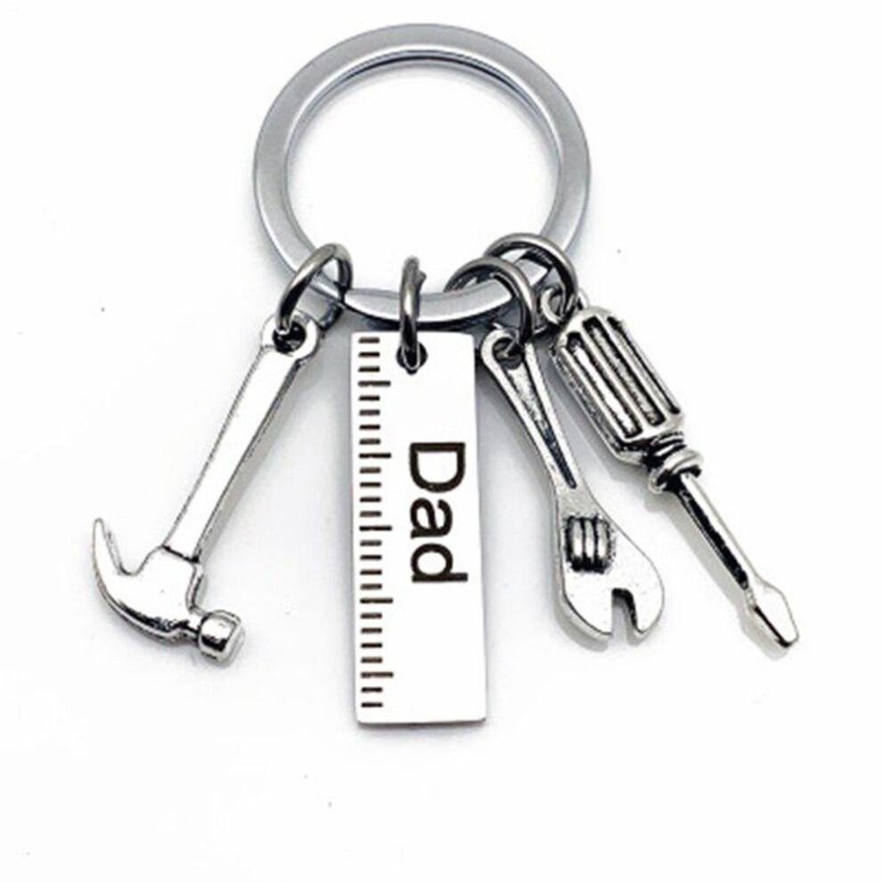 (Other, Dad) Dad Letters Keychains Creative Hammer Screwdriver Wrench Keyring Handbag Decor Tassel Hanging Pendant Father&apos;s Day Gifts