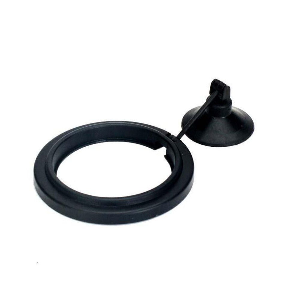 (black, round) Aquarium Feeding Ring Fish Tank Station Floating Food Tray Feeder Square Circle Accessory Water Plant Buoyancy Suction Cup