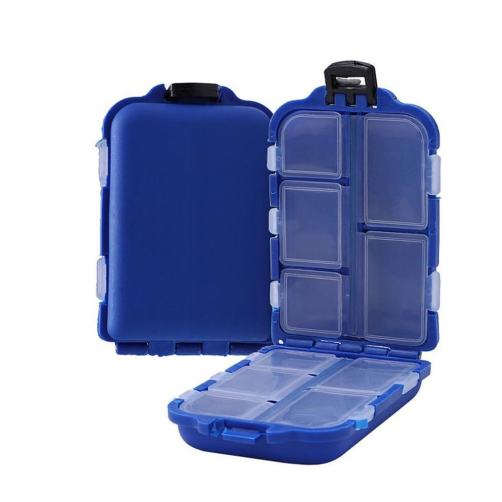 (blue) Ftk Small Fishing Tackle Box Organiser 1 Piece Mini Fishing Tackle Box Plastic Fishing Organiser Fishing Tackle Storage Containers Kayak Fly Boxes