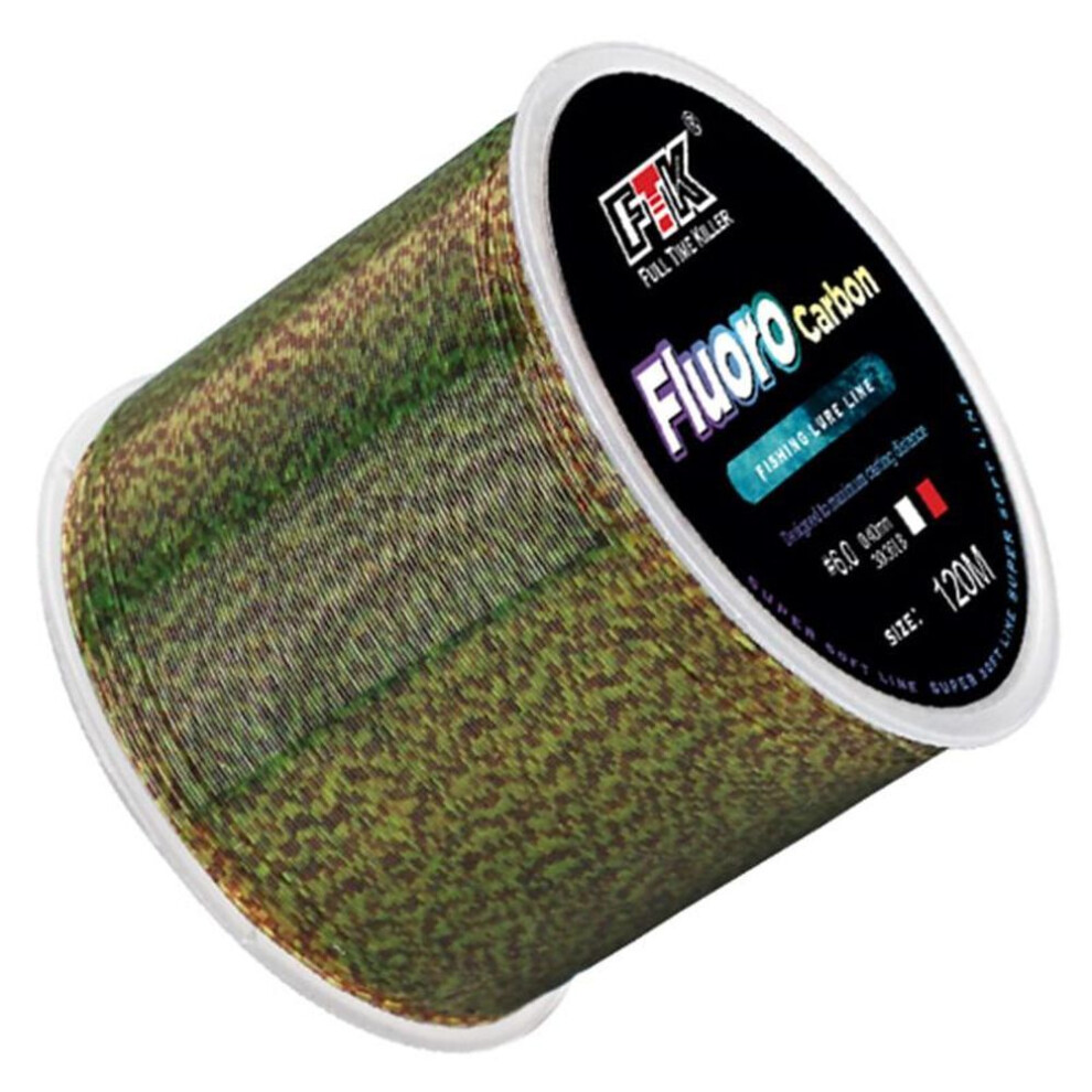 (tan, 2.0mm-9.48lb) 120m Fluorocarbon Coating Fishing Line 0.20mm-0.60mm 7.15lb-45lb Carbon Fiber Leader Line Fishing Lure Wire Sinking Line Japan
