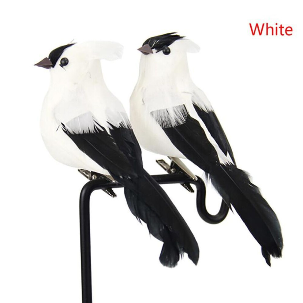 (white) 1pcs Fake Bird Artificial Feather Foam Dove Wedding Venue Decorations