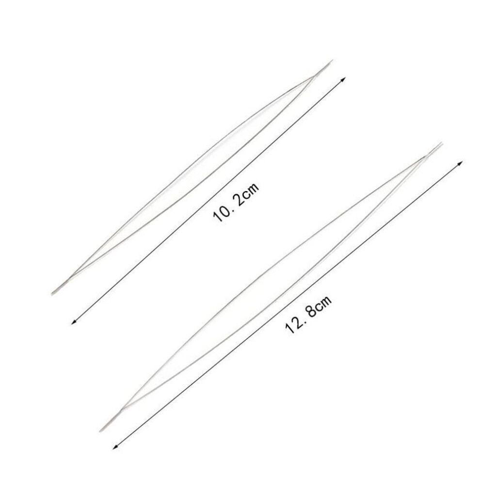 (12.8CM-5PCS) 1pc/5pcs Beaded Needle Pins Open Needles Diy Beads Bracelet Jewelry Tools Necklace Making Supplies Handmade Pins Accessories