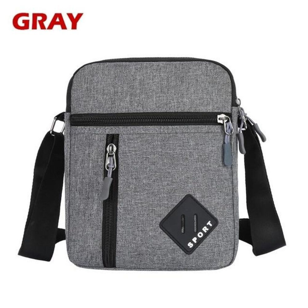 (gray) Men&apos;s Messenger Bag Men Shoulder Crossbody Bags Small Sling Pack Waterproof Oxford Packs For Work Business Travel Satchel Purse