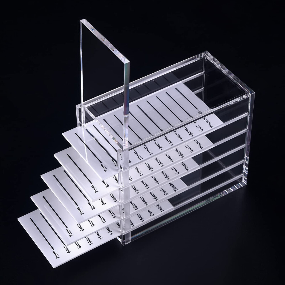 Olachiko Olachikko Lash Organizers And Storage Small 5-Layer Lash Trays For Lash Extensions Transparent Lash Tray Organizer Eyelash Storage Box.