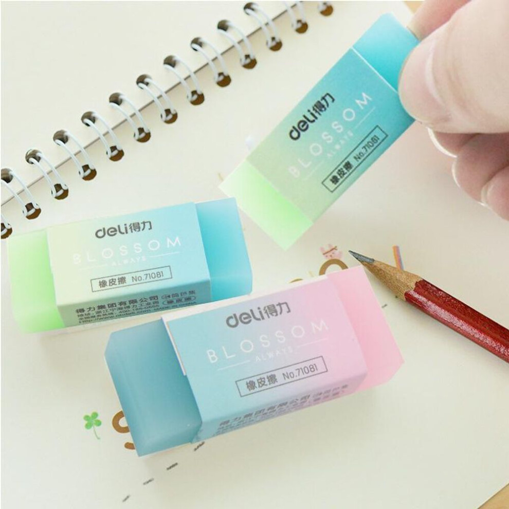 Set Soft Durable Flexible Cube Cute Colored Pencil Rubber Erasers For School Kids