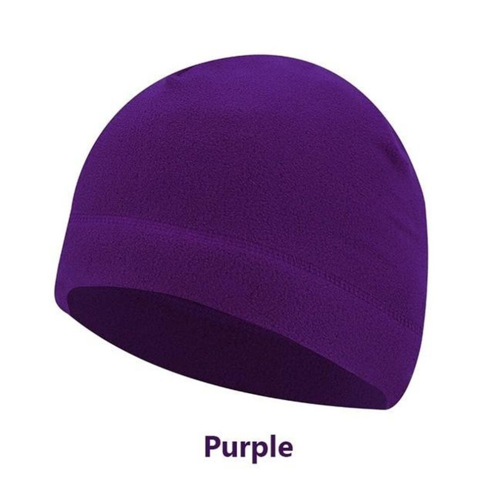 (purple) Fleece Sports Hat for Outdoor Activities