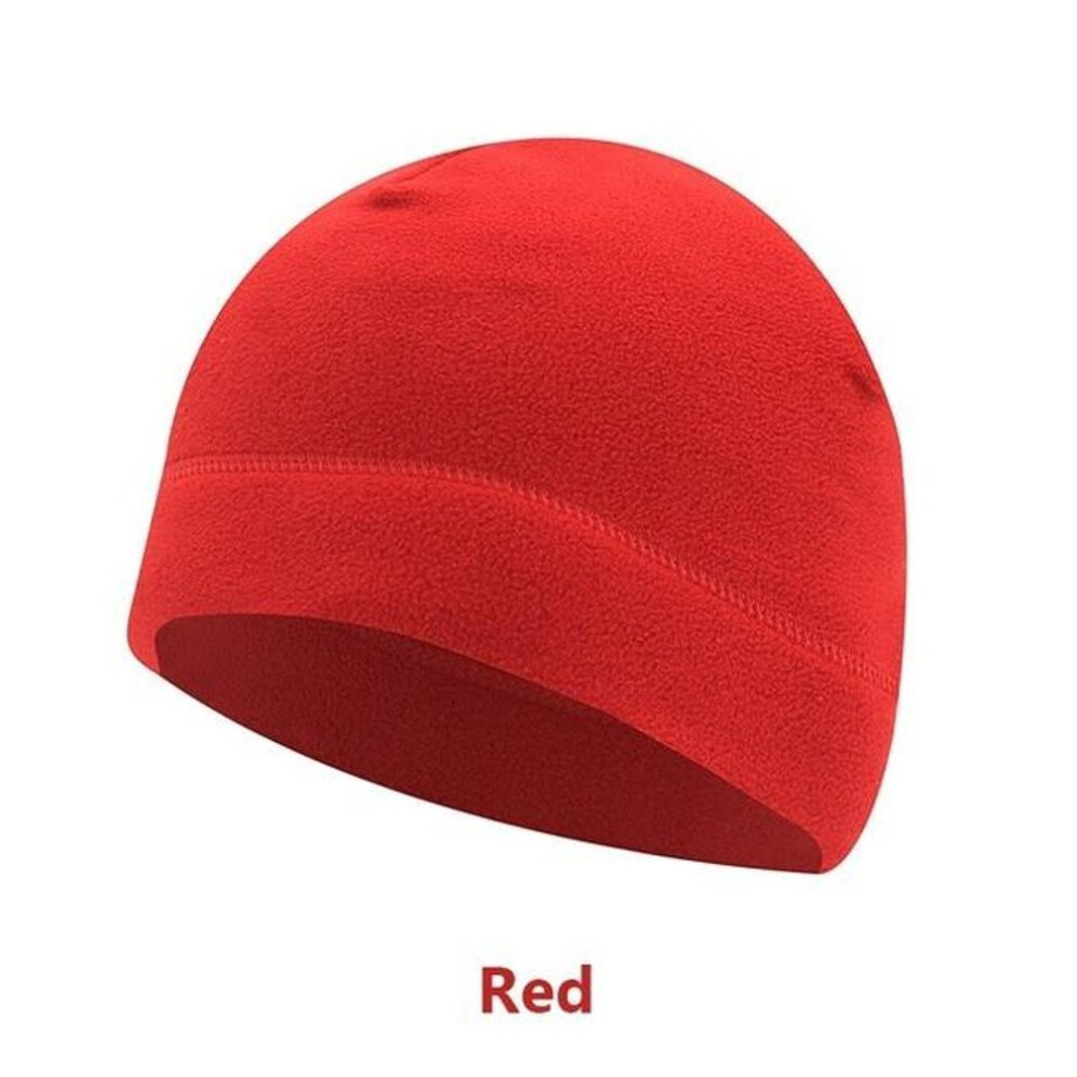 (red) Fleece Sports Hat for Outdoor Activities