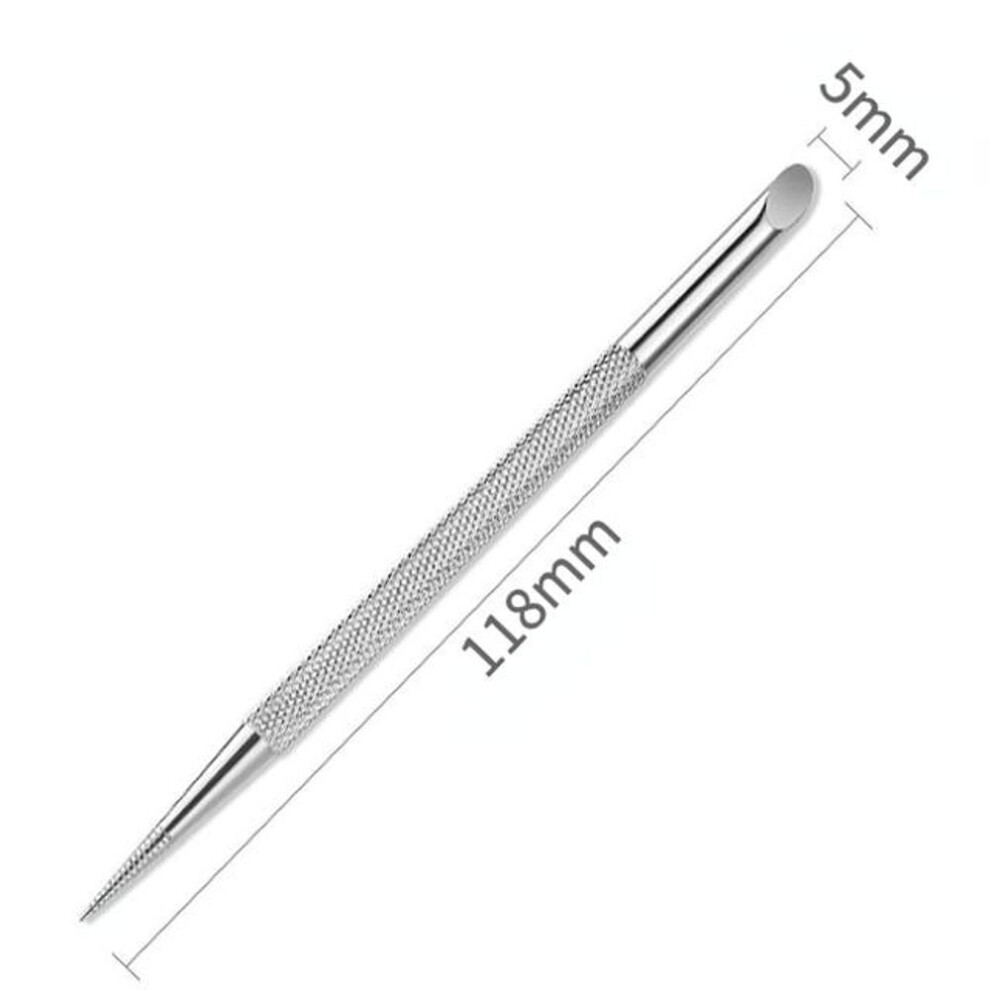 (as the picture) 1 Pc Double-ended Stainless Steel Cuticle Pusher Nail Manicures Remover Manicure Sticks Tool For Nail Art