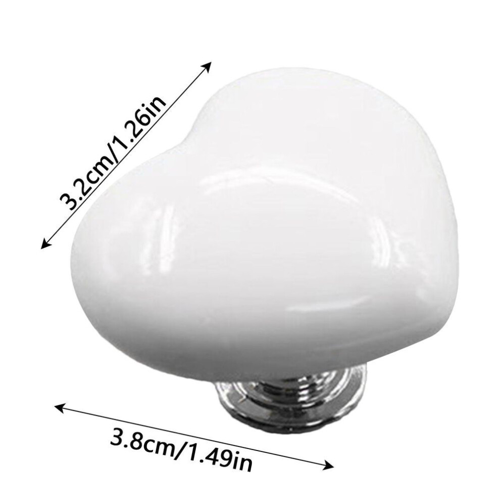 (white) Love Shape Toilet Button Press Top Assistant Sticky Drawer Pull Handle Home Decorations For Bathroom Bedroom Kitchen