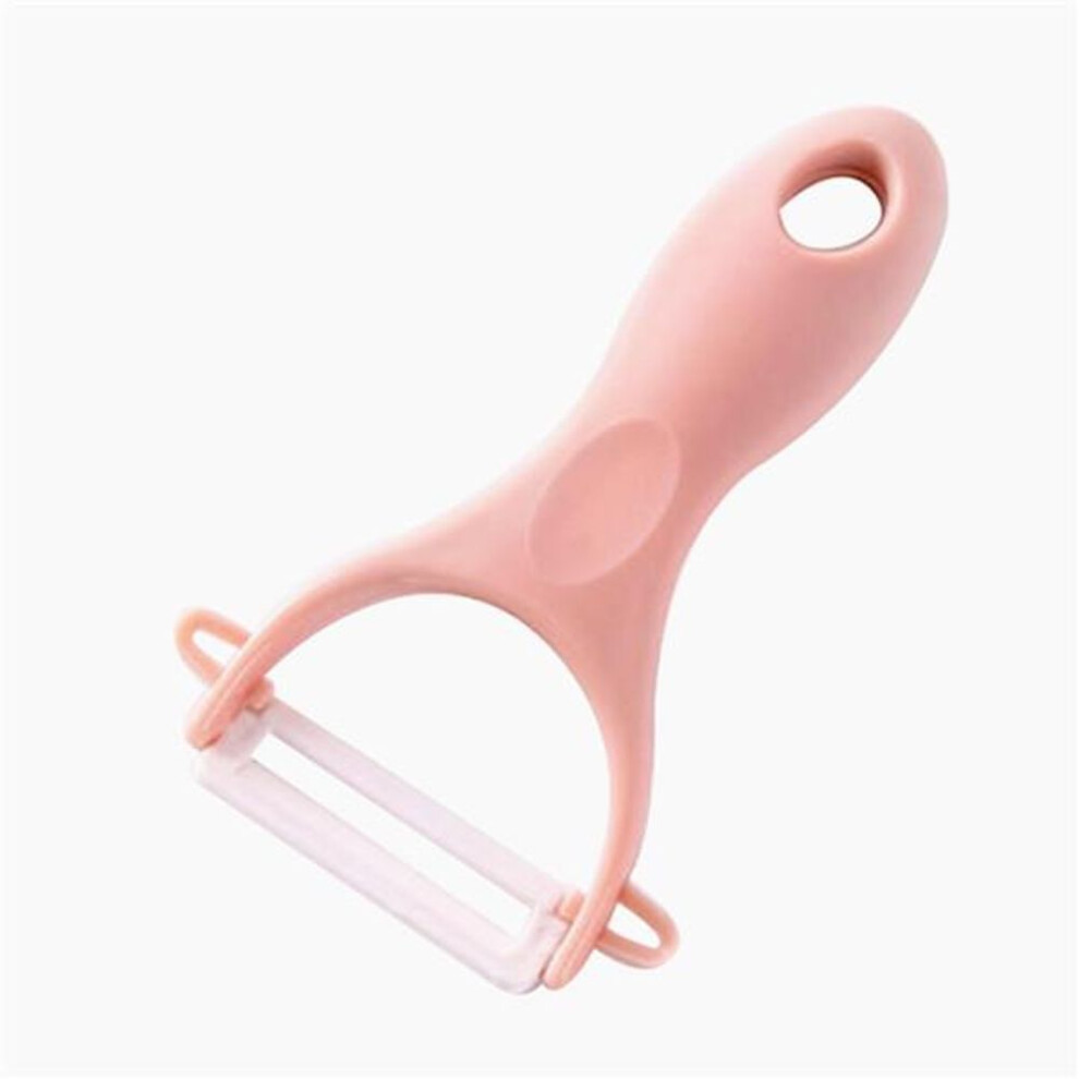 (pink) Ceramic Peeler Shredder Slicer Julienne Cutter For Vegetable Fruit Potato Cheese Onion Trio Peeler